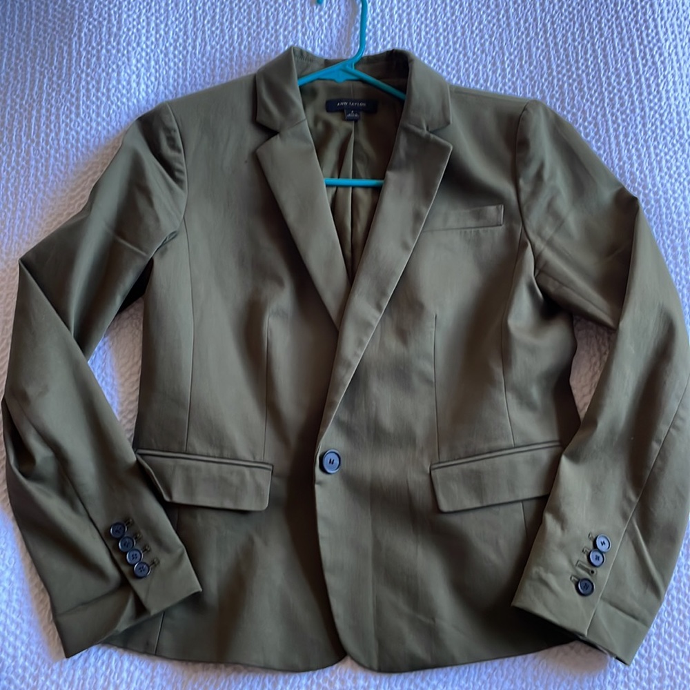 Green cotton blazer - size 8